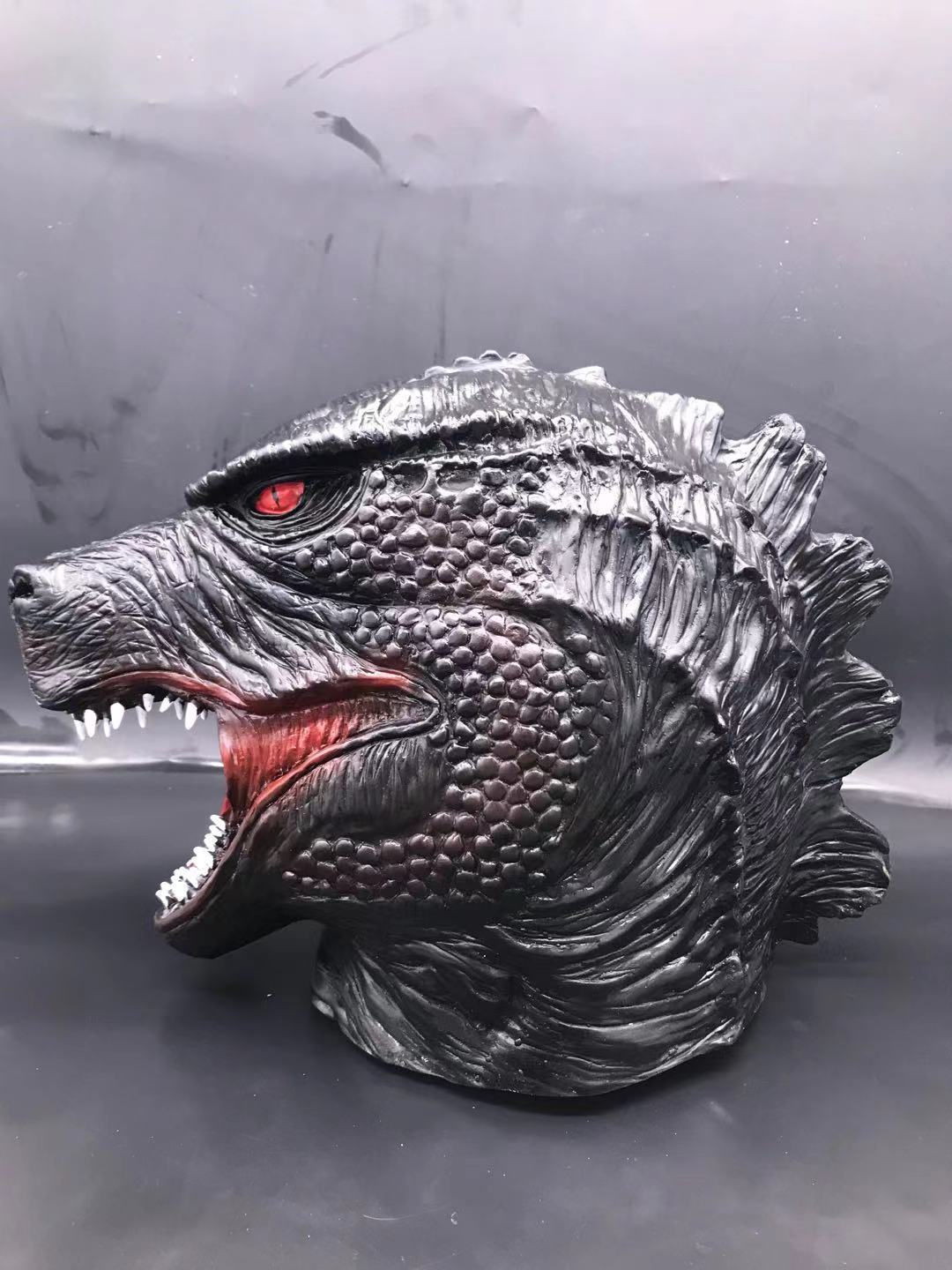 2021新品哥斯拉大战金刚头套怪兽之王全脸乳胶面具万圣节活动装扮