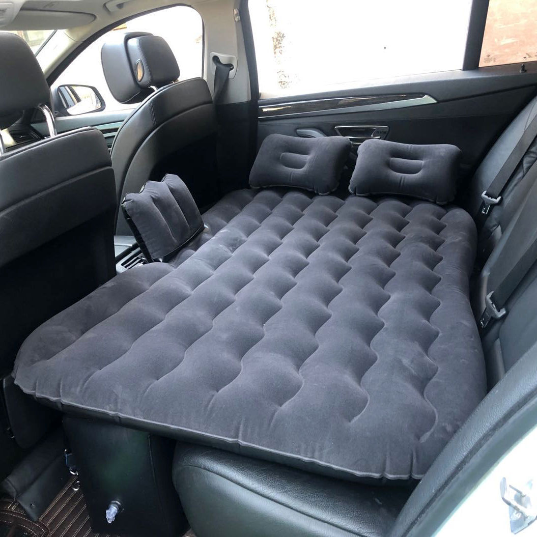 厂家直供现货车载充气床多功能车载床旅行床垫 pvc植绒汽车充气床