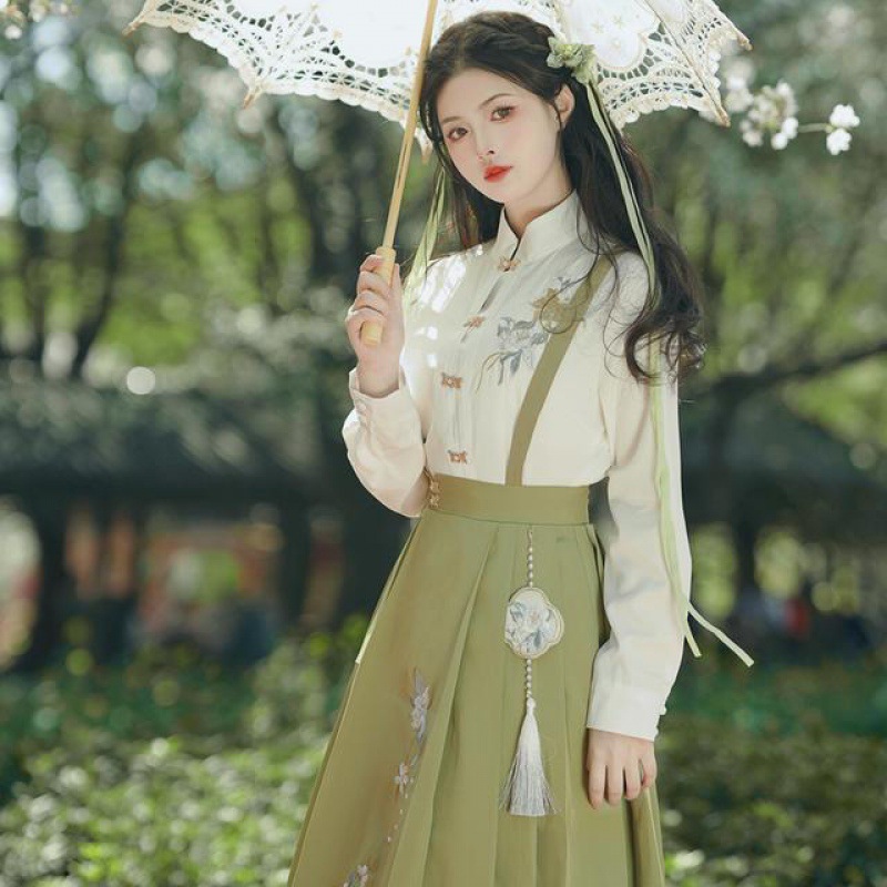 衬衫配马面裙日常混搭国风汉元素套装夏新中式改良现代明制汉服女