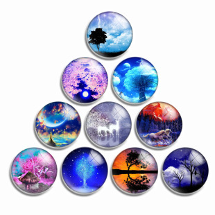 diy566考拉夜光时光宝石水晶圆形玻璃贴片配件配饰批发-阿里巴巴