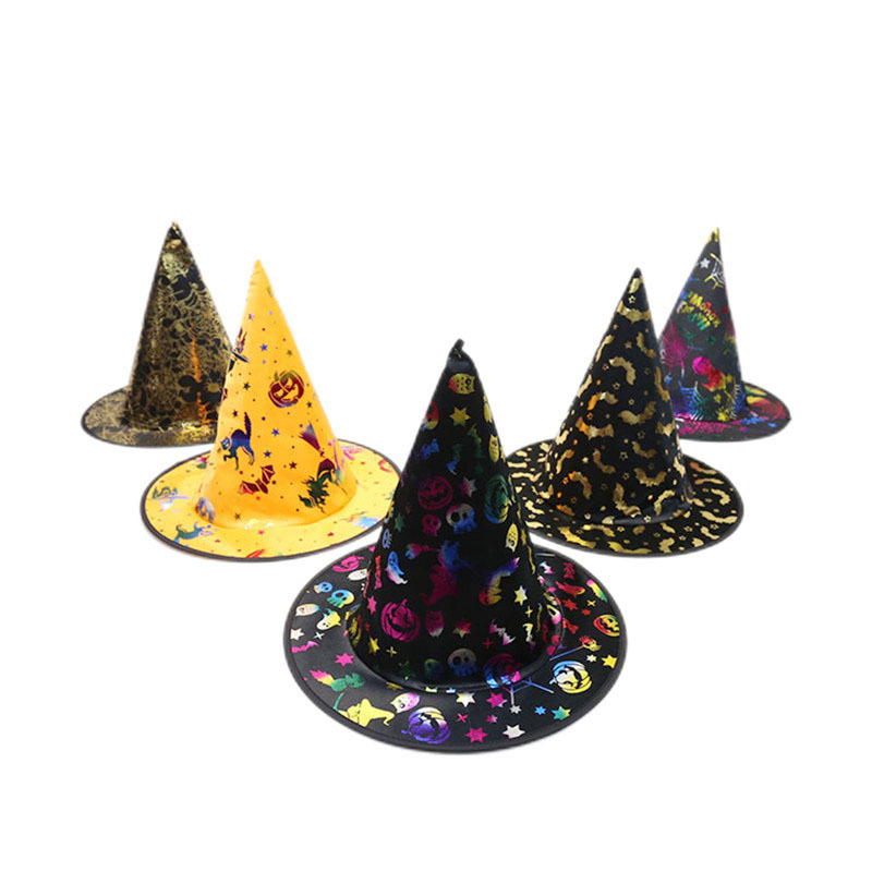 Zilin in Stock Wholesale Ghost Festival Party Makeup Ball Props Decorative Hat Witch Hat Halloween Children Cone Hat