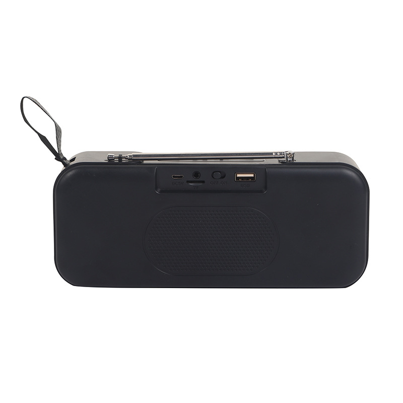 Simple Black Outdoor Portable Portable Bluetooth Audio Full Band Wireless Retro Player Large Volume Speaker