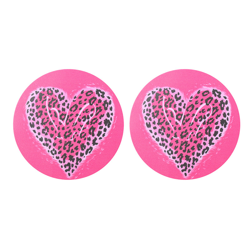 Cross-Border Valentine's Day Couple Love Pattern Wear-Resistant round Leather Coaster Aliexpress Amazon