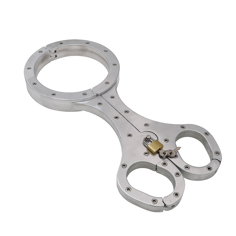 男款不锈钢重型人字枷另类成人玩具手铐项圈链体 情趣用品 一件发