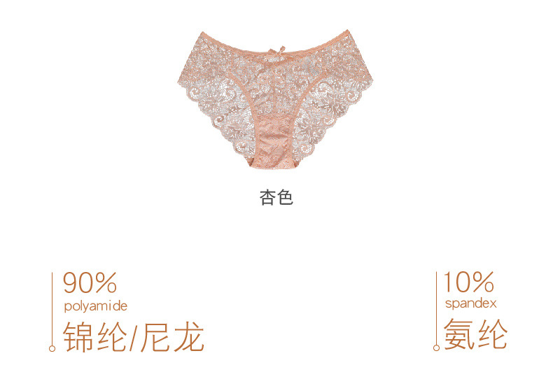 Cross-Border Hot Selling Sexy Cutout Mid-Waist European and American Large Size Underwear Women's Amazon Lace Women's Panties Wholesale