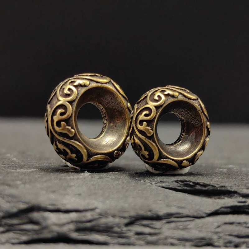 新款黄铜做旧祥云卡环串件隔珠文玩配饰星月菩提diy手串配件-阿里巴巴