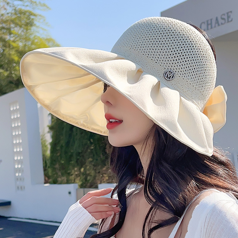 New Korean Fisherman Hat Big Brim UV Protection Beach Hat Sun Hat Female Straw Hat Breathable Summer Trendy