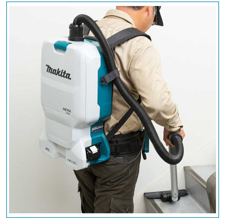 makita牧田dvc660背负式吸尘器dvc665锂电池电动无刷充电集尘机