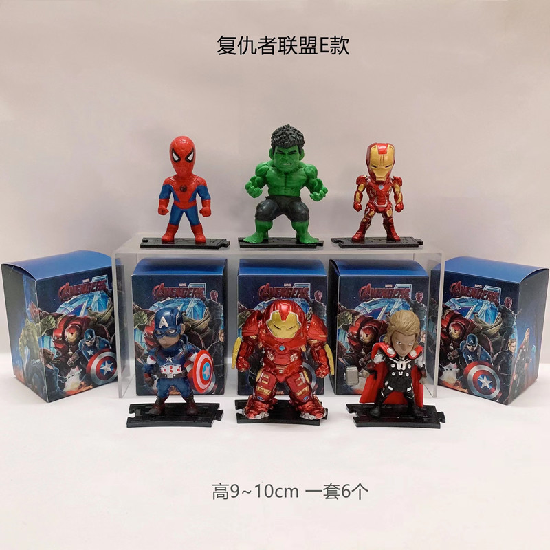 marvel heroes avengers hand-made blind box anti-hulk spider-man killer hulk anime model ornaments