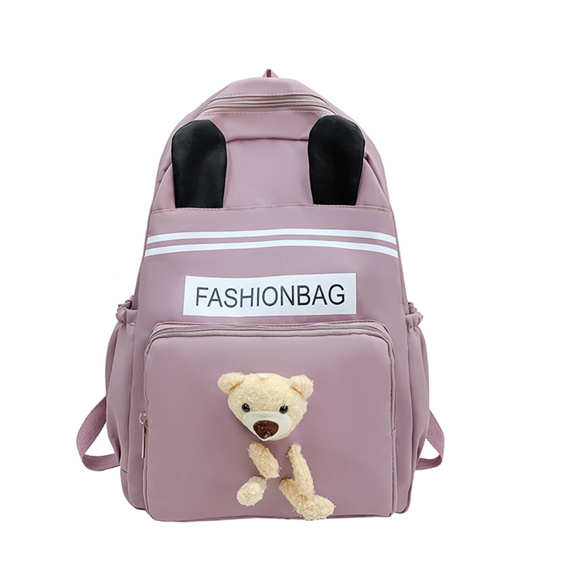 2023 New Girls Schoolbag Popular Middle School Students School Bag Large Capacity Campus Leisure Simple Backpack