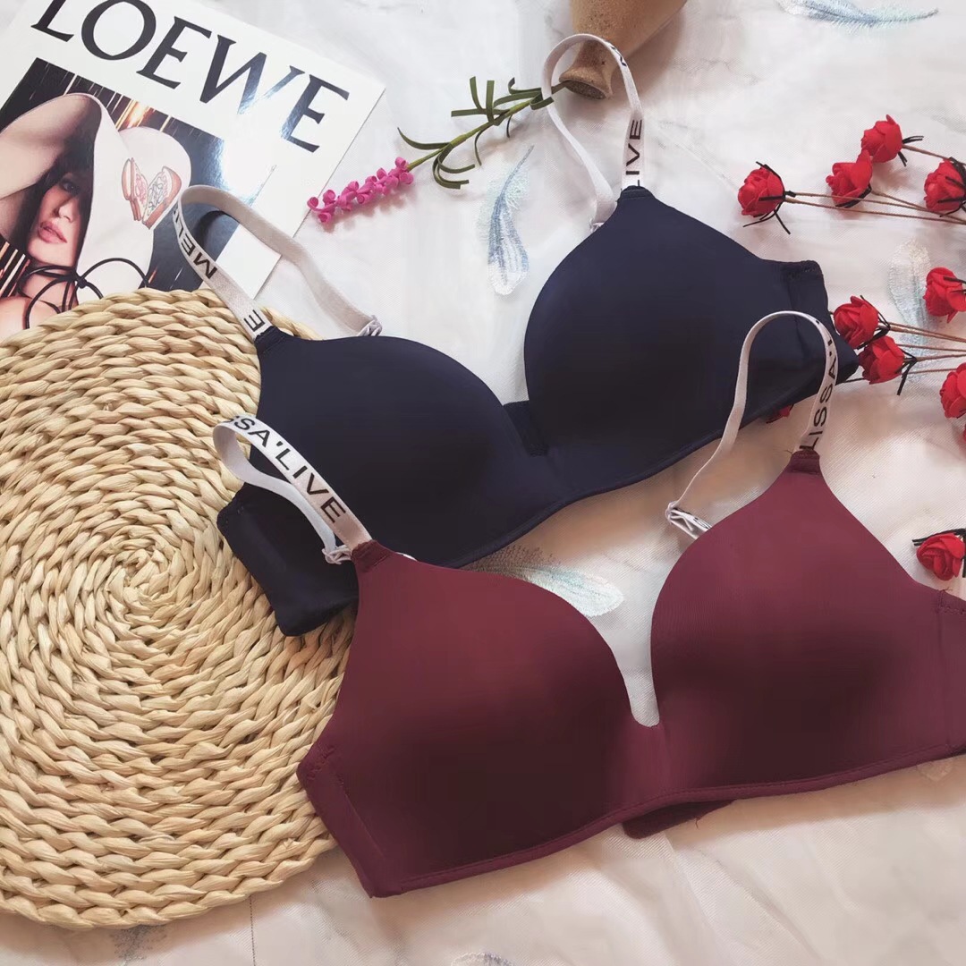 字母轻薄衣日系薄款无痕聚拢无钢圈内衣女学生少女性感运动文胸罩