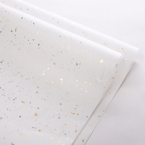 Waterproof Bouquet Wrapping Paper Fantasy Gold and Silver Dot Flowers Wrapping Paper Bouquet Packaging Material New Year Gift Wrap Paper