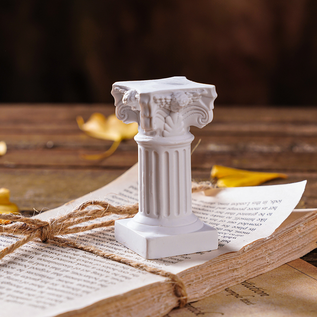 北欧式罗马柱烛台小天使拍照道具背景家居客厅桌面装饰品摆件