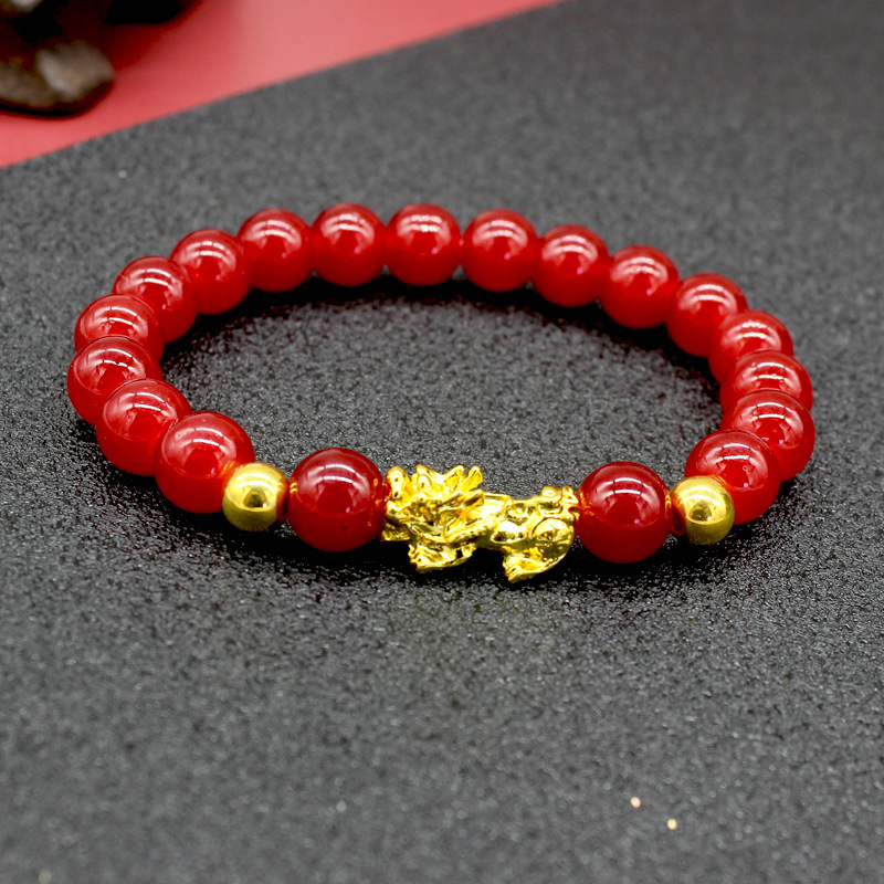 8mm仿红玛瑙金貔貅(小号貔貅)