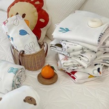 新款竹纤维婴儿盖毯新生儿抱被宝宝外出推车毯午睡毯吸湿透气浴巾