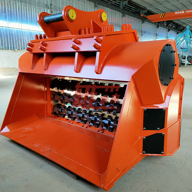 铲车液压筛分粉碎铲斗国产岩石粉碎机筛分破碎斗挖掘机筛分粉碎斗