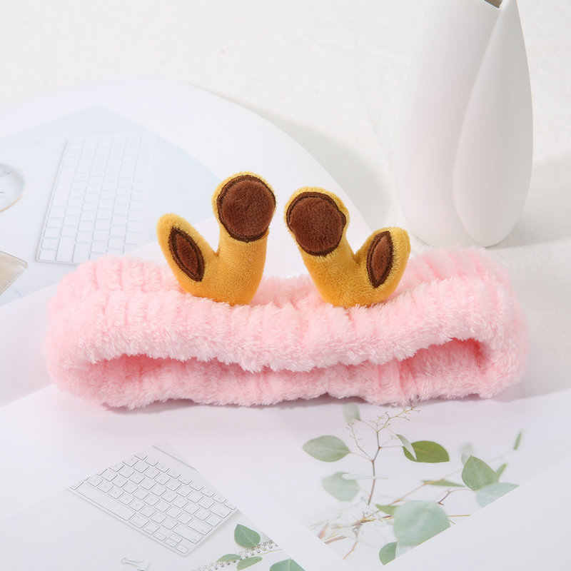 Korean Cute Cartoon Animal Antler Small Eyes Rabbit Ears Headband Girl Face Wash Hair Band Cat Ears Hair Band