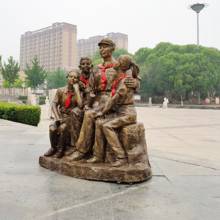 铸铜人物雷锋半身整身像雕塑带底座抗战主题红军八路军校园摆件