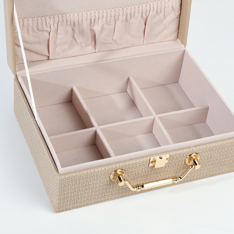 Large Capacity Multi-Layer Jewelry Box Earrings Earrings Jewelry Box PU Leather Girl Ring Necklace Jewelry Storage Box