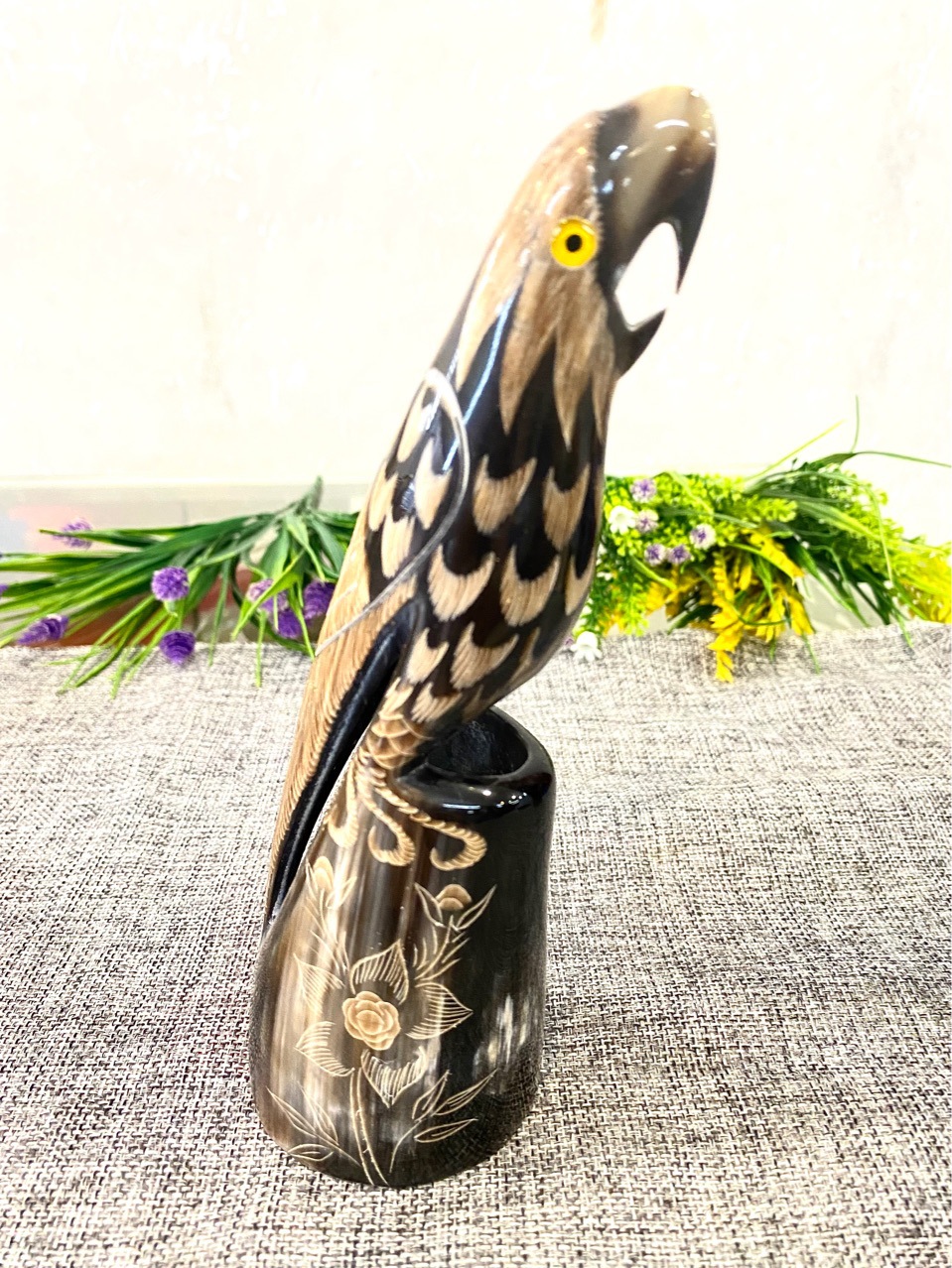 创意牛角摆件客厅酒柜装饰品家居饰品办公室现代轻奢工艺品摆设