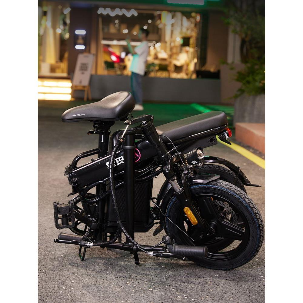 爱玛新款爱豆48v12锂电可折叠电动自行车-阿里巴巴