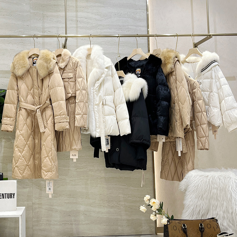 左岸之恋品牌撤柜女装 高端鹅绒羽绒服批发 女装尾单