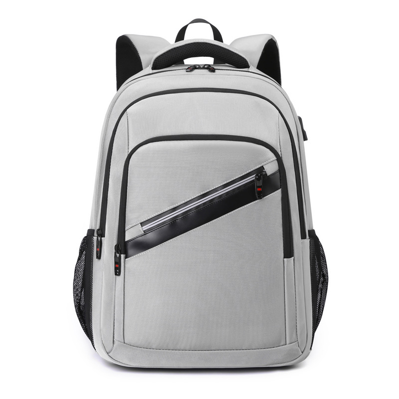 2023 New Business Casual Travel Backpack Large Capacity Solid Color Backpack Junior High School Student Schoolbag