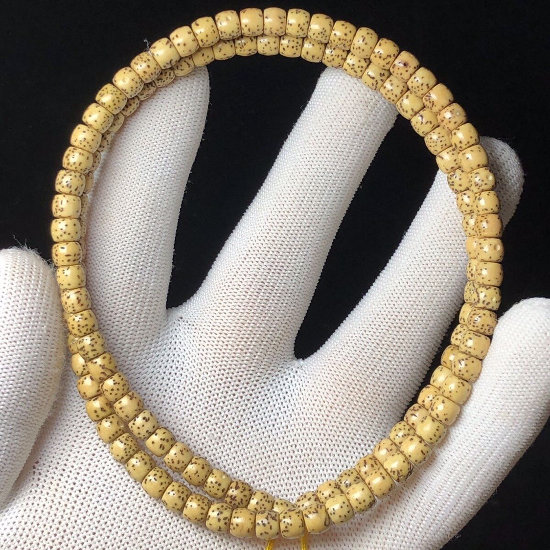 鸡油黄星月菩提6×5直切长串108颗迷你-阿里巴巴