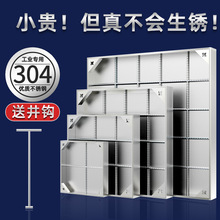 深圳厂家304不锈钢隐形井盖定制方形双层201铺砖装饰电井盖板多开