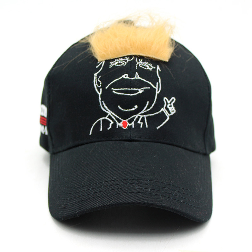 Cross-Border Best-Selling 2024 American Advertising Hat Men and Women Outdoor All-Matching Baseball Cap Cartoon Character Embroidered Peaked Cap