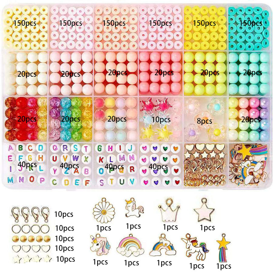 Amazon Beaded Diy Jewelry Accessories Materials Beads Handmade Beaded Beads Scattered Beads Diy Accessories Bracelet Full Set