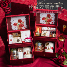 女伴娘伴手礼婚礼结婚化妆镜双层礼盒实用礼品闺蜜姐妹团生日礼物