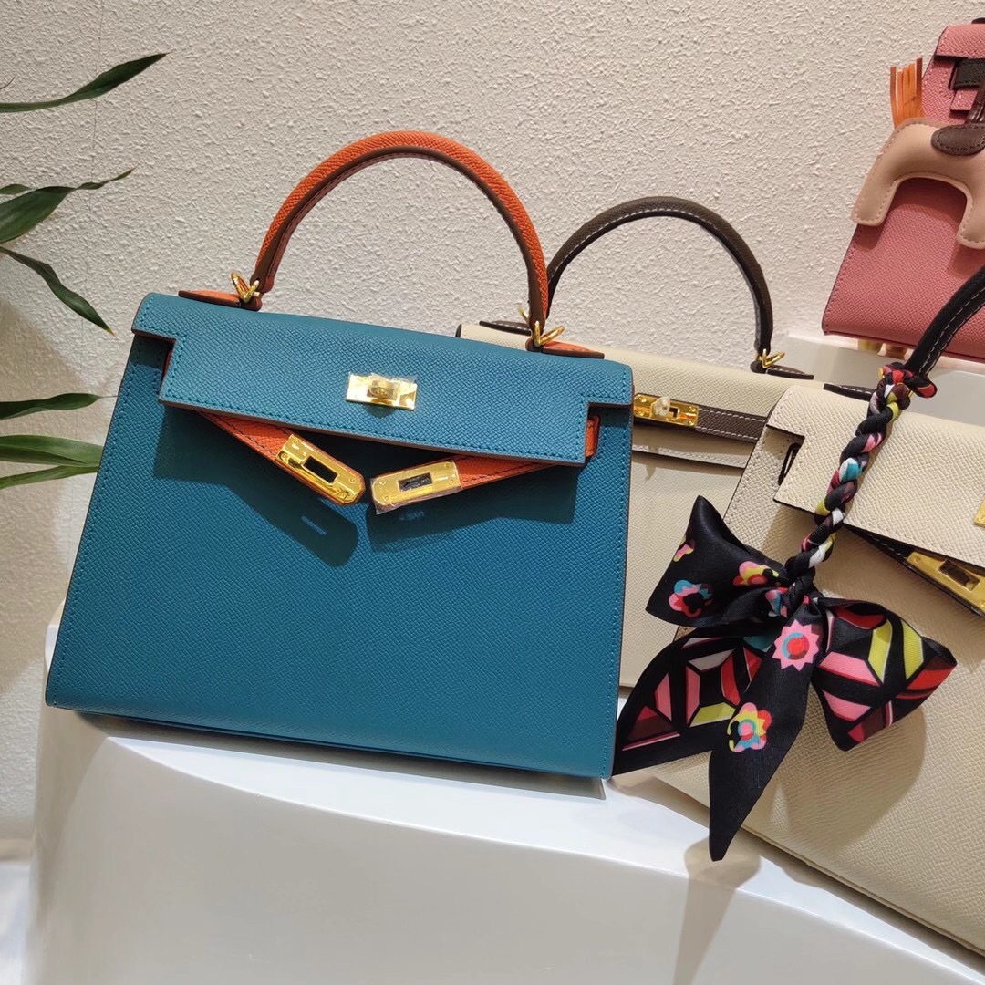 二代凯莉包mini包手提2022新款真皮女包单肩斜挎包牛皮铂金女大牌