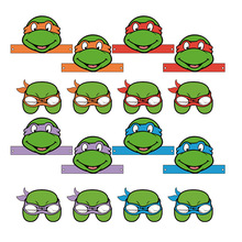 卡通纸质3D眼镜忍者神龟动漫主题派对狂欢儿童装饰用品拍照道具