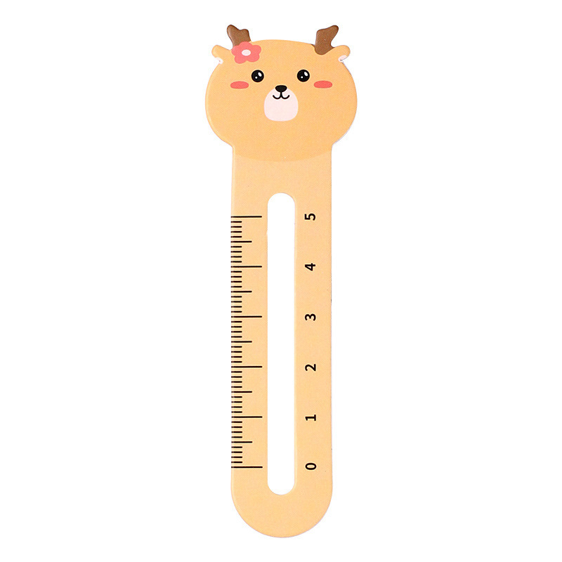 Small Animal Ruler Bookmark Children for Pupils Creative Cartoon Bookmark Clip Paper Bookmarks Reward Student Gifts