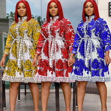D114T2021夏季跨境亚马逊欧美时尚性感非洲外贸大码女装数码印花