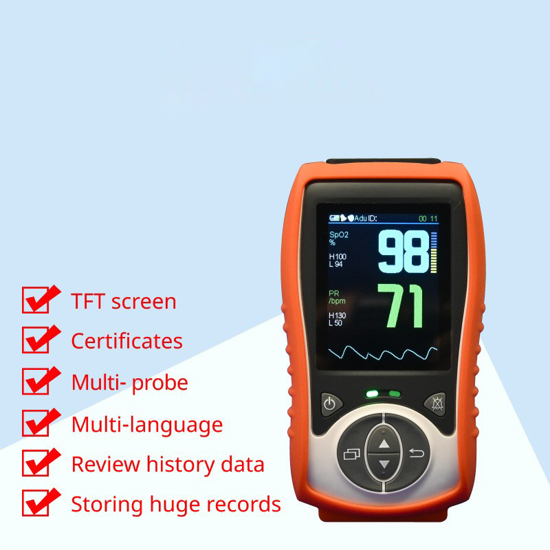医用血氧心率体温监测仪手持血氧仪icu病房转移病人掌上血氧仪ce