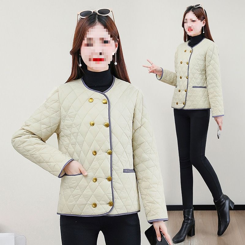 2025秋冬季小香风棉服短款大码棉袄小个子女打底新款轻薄保暖外套