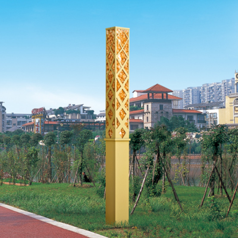 景观方灯户外led方形景观灯柱3米太阳能庭院灯铝材亚克力庭院灯