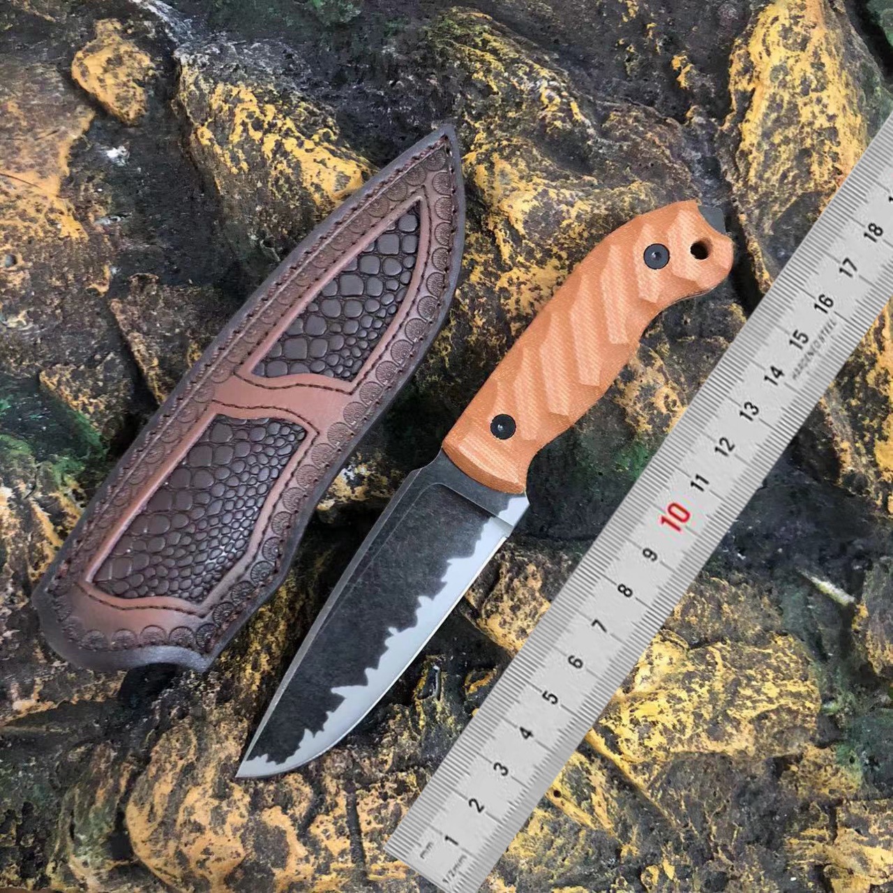 美国温克勒户外实用型战术求生直刀带破窗逃生工具锤高品质军小刀