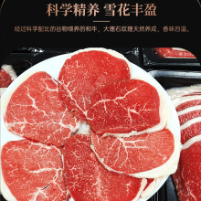 现货批发雪花烤肉片肥牛卷牛肉片露营火锅烤肉食材供应