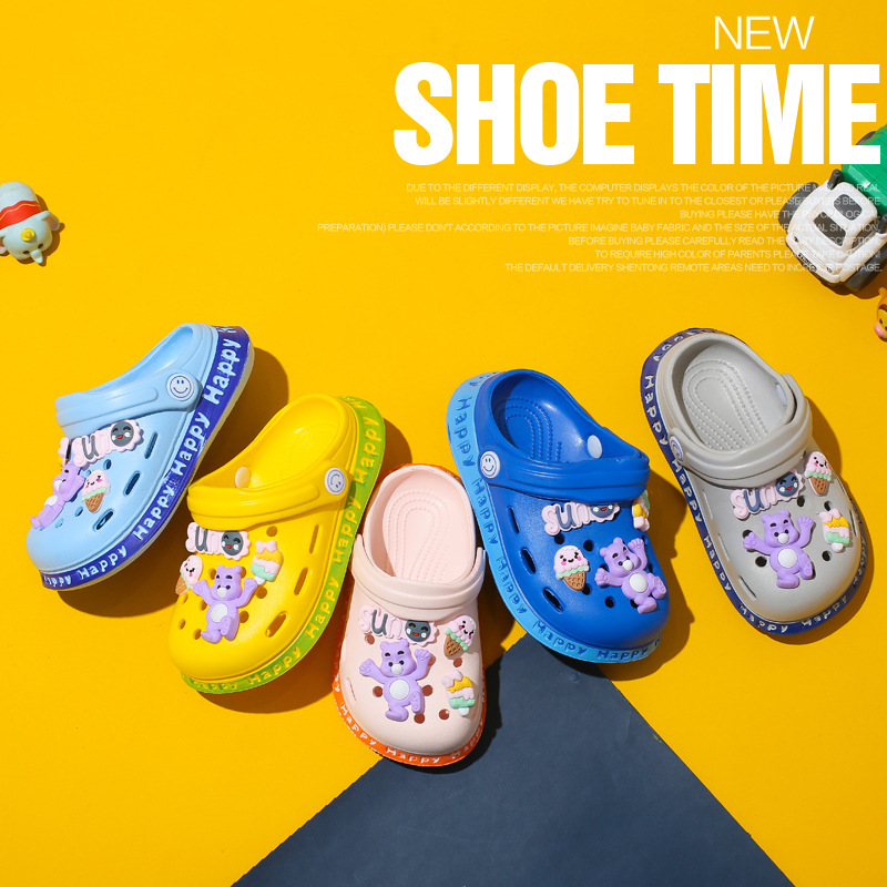 Eva Slip-on Hole Shoes Summer Children's Coconut Slippers Cross-Border Indoor Home Non-Slip Slippers Bag Heel Sandals