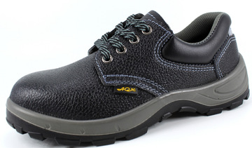 劳保鞋男透气防臭轻便钢包头防砸防刺牛皮防滑安全工地工作鞋夏季