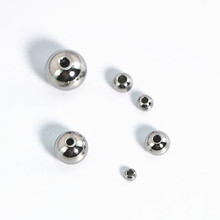 工厂直销 不锈钢通孔珠子 3-10MM钻孔钢珠 穿孔珠球 多种规格散珠