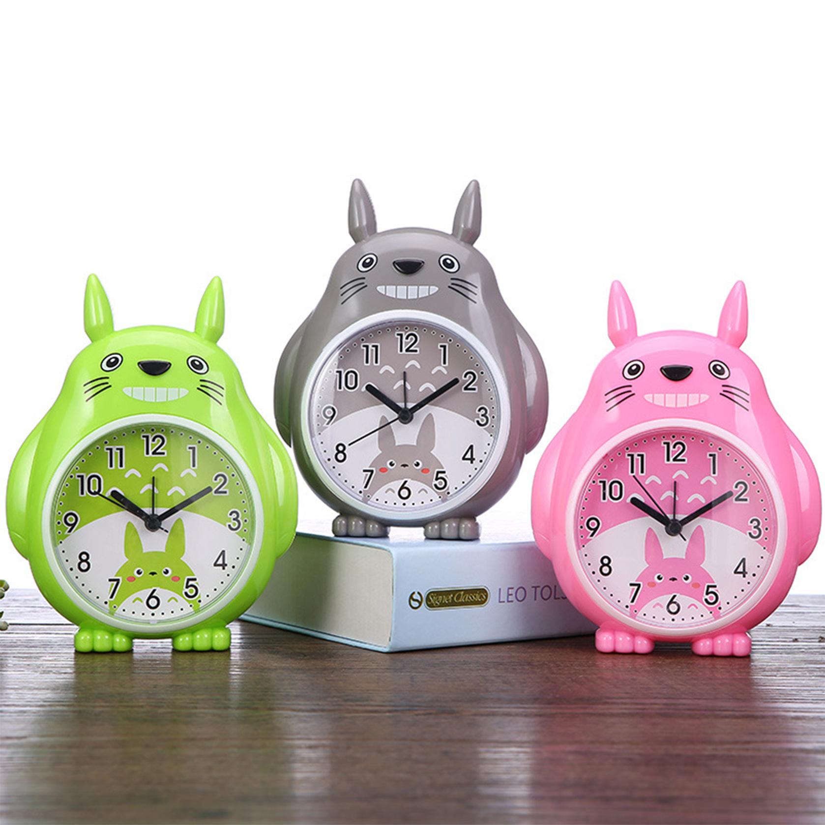 百货批发十元店卡通儿童闹钟学生卧室床头摆饰台钟礼品报时钟表