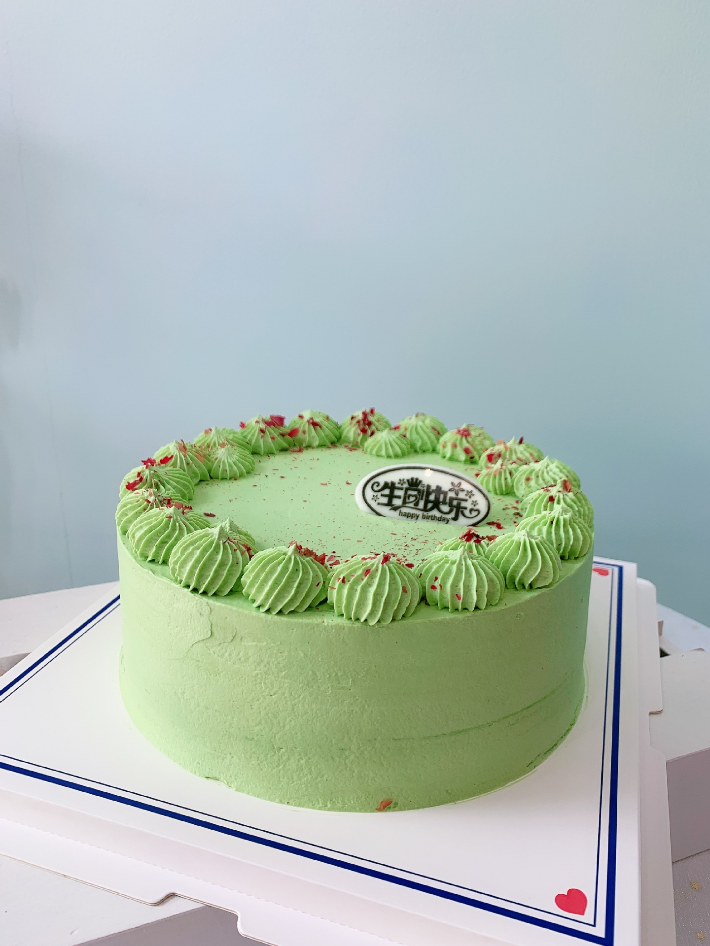 纯素生日蛋糕上海同城椰奶无糖无蛋无牛奶蛋过敏素食者佛系抹茶味