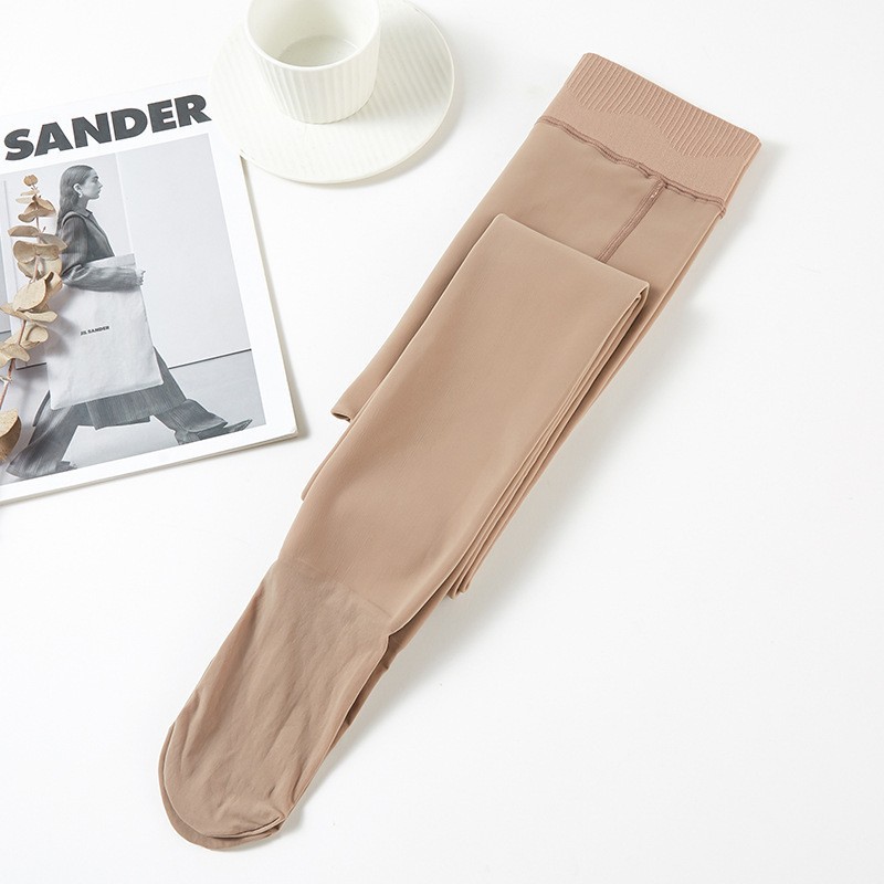Women's Silk Stockings Thin Superb Fleshcolor Pantynose Autumn and Winter Pantyhose Nude Feel Flesh-Colored Leggings Wholesale Fleece-Lined Thick Water Light Socks
