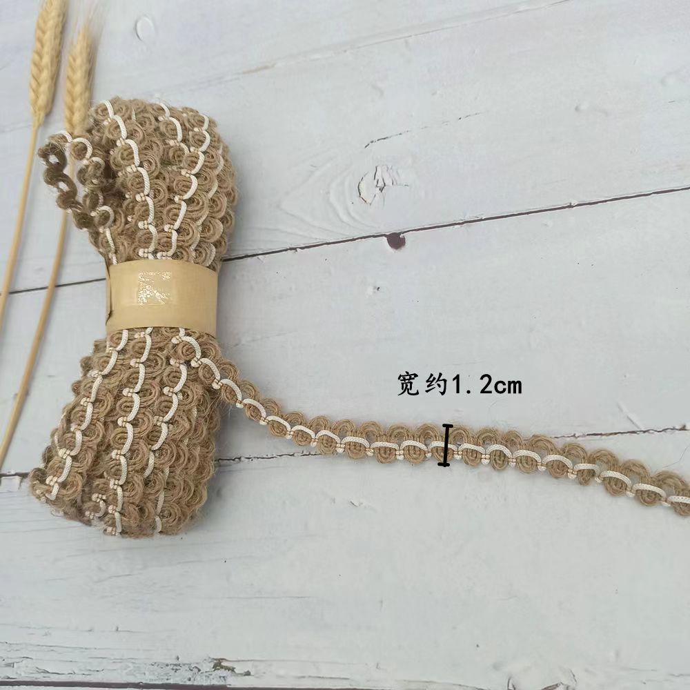 Cross-Border Direct Sales Hemp Rope Hemp Lace DIY Handmade Headwear Accessories Ribbon Clothing Hat Material Shoes Material Luggage Accessories