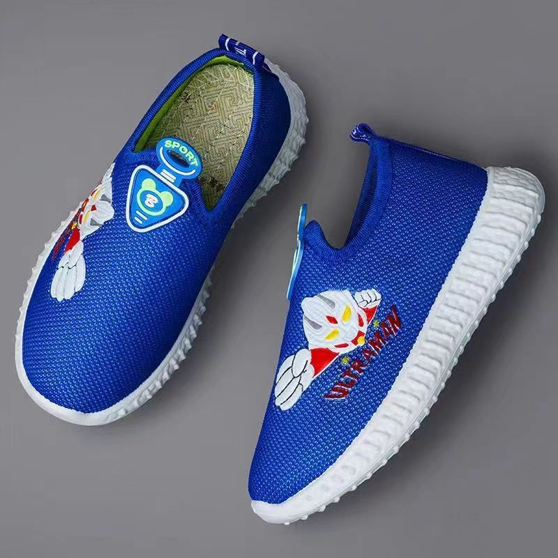 Children's Cartoon Shoes Spring and Autumn New Breathable Lightweight Casual Running Shoes Soft Bottom Baby Toddler Shoes
