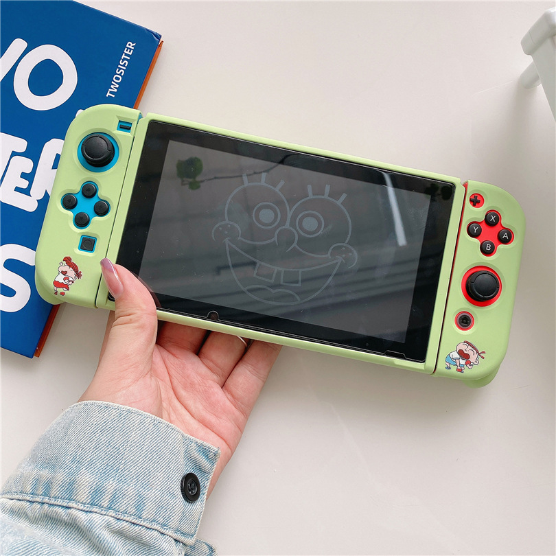 可爱卡通小新任天堂switch外壳游戏机 tpu保护软套ns掌游收纳彩盒
